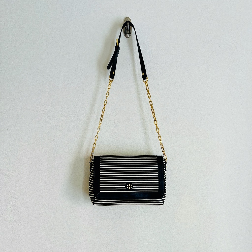 Tory Burch Viva Striped Crossbody Bag - Rare! - Picture 14 of 16